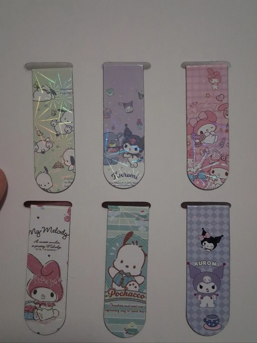 6 Kuromi & Friends Magnetic Bookmarks